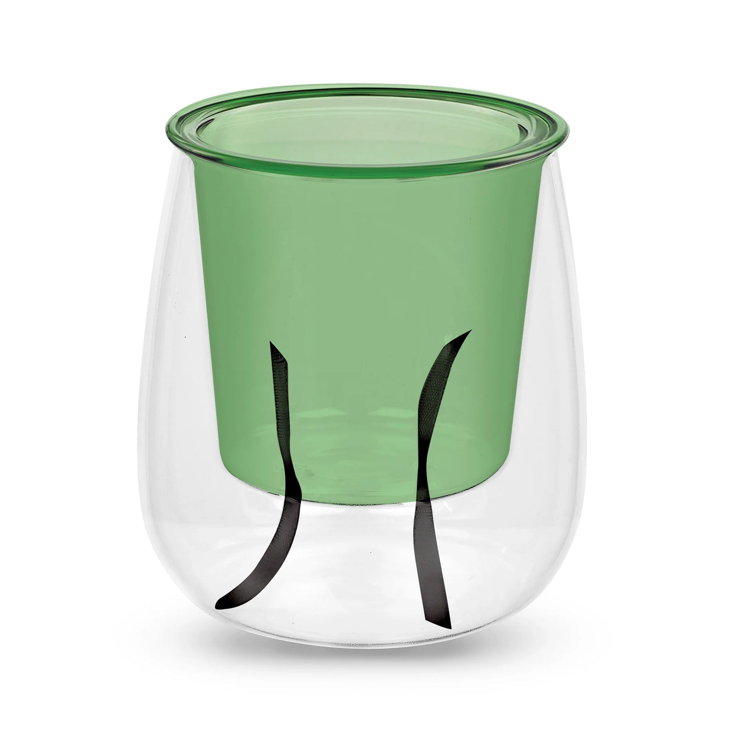 Large Glass Self-Watering Pot